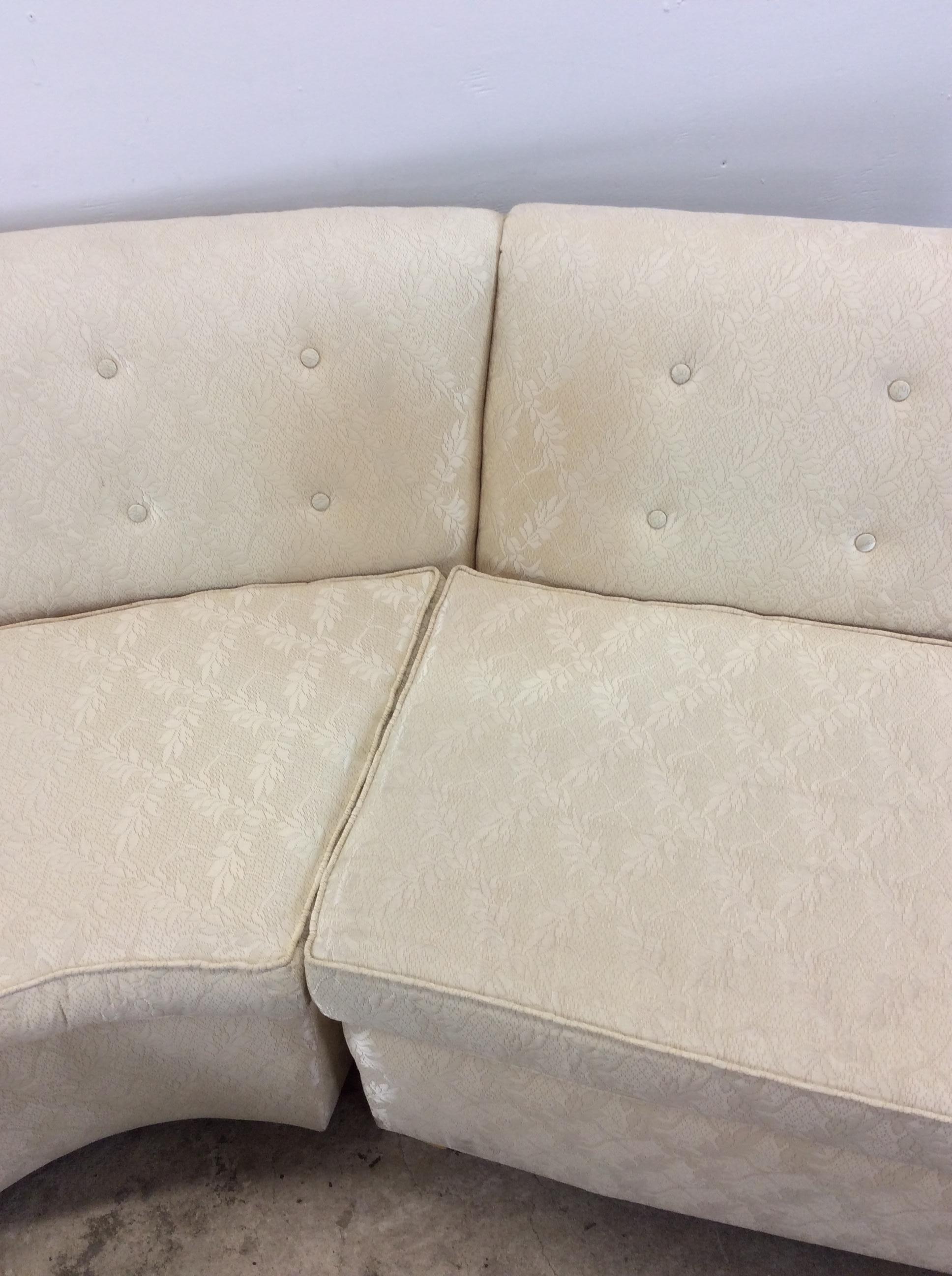 Canapé sectionnel moderne du milieu du siècle avec tissu d'ameublement vintage en vente 10