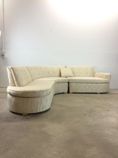 Sofá seccional moderno de mediados de siglo con tapicería vintage