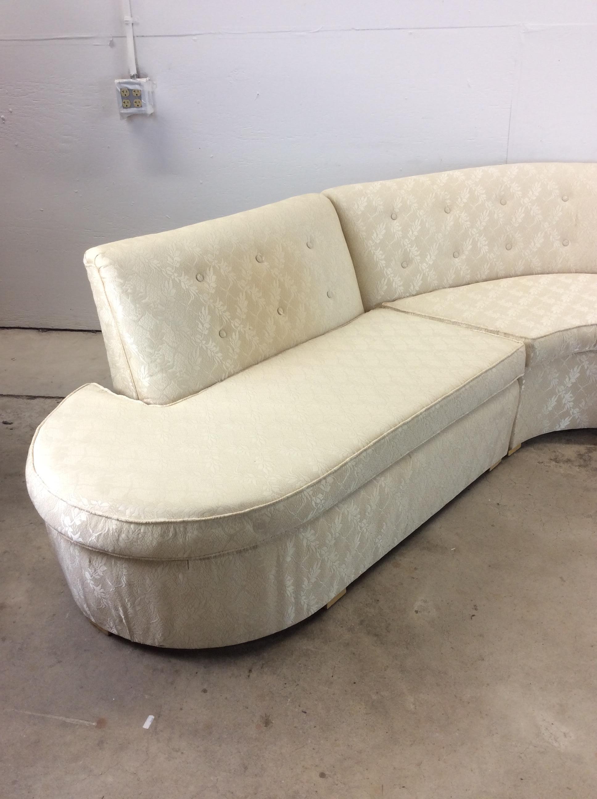 Canapé sectionnel moderne du milieu du siècle avec tissu d'ameublement vintage en vente 2