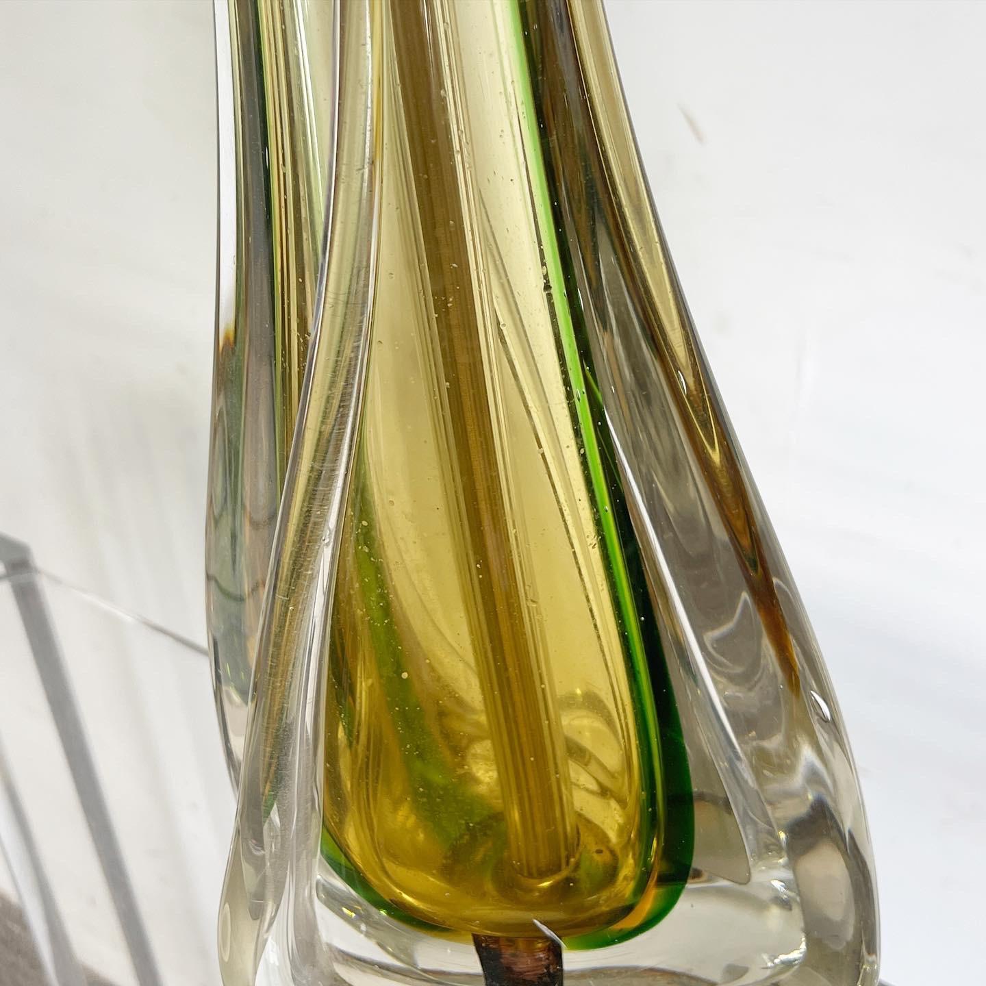 Mid Century Modern Seguso Murano Glass Table Lamp For Sale 3