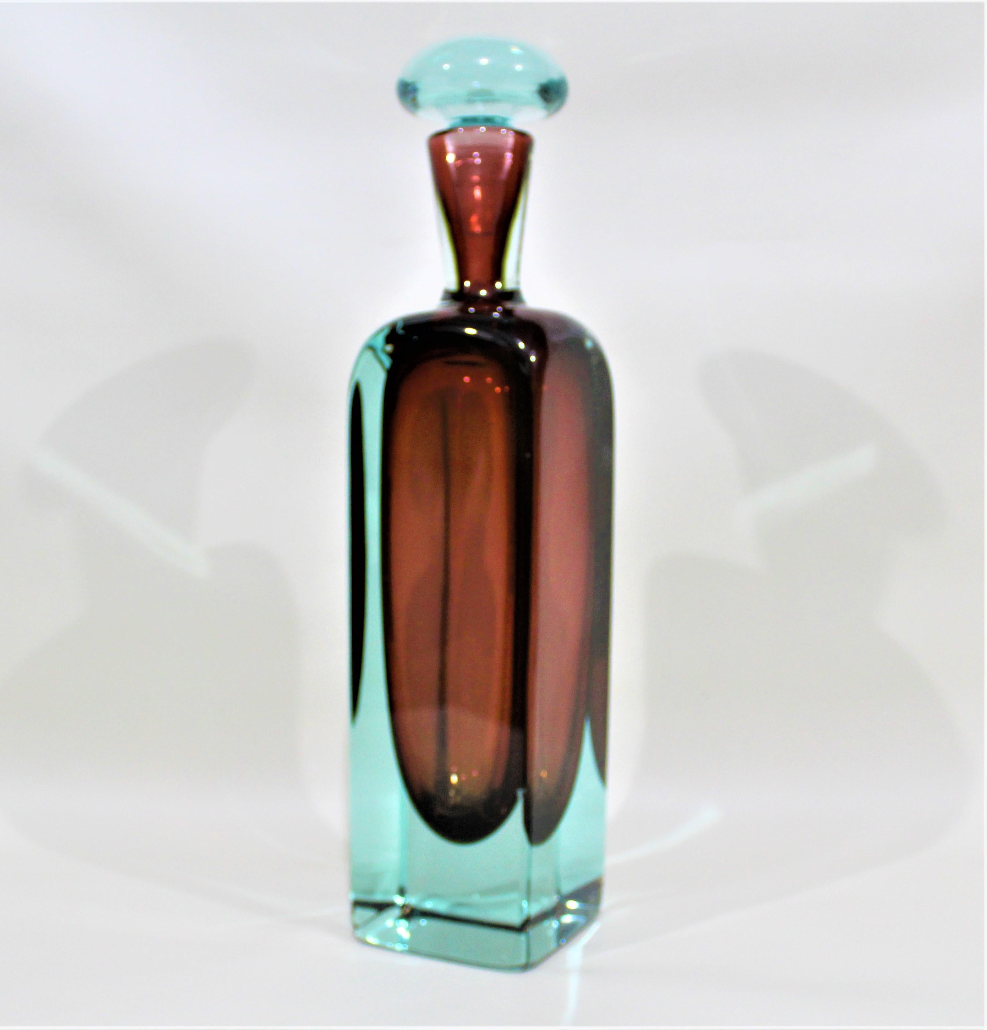 murano glass perfume bottle with stopper