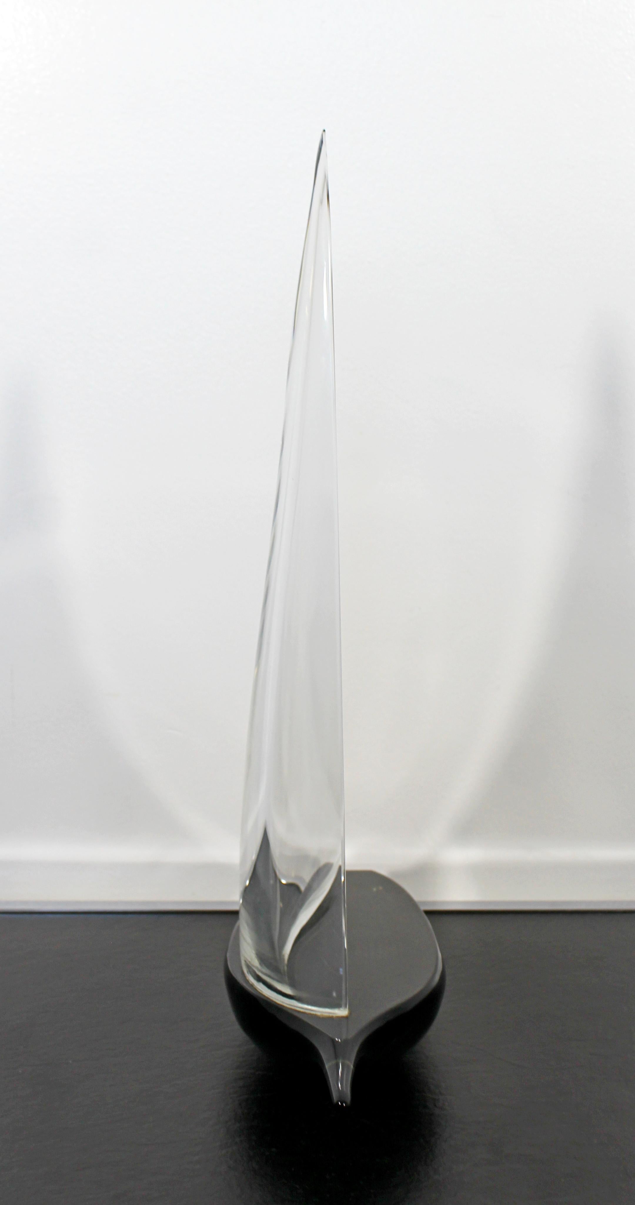 Late 20th Century Mid-Century Modern Seguso Vetri D'arte Glass Sailboat Table Sculpture Italian