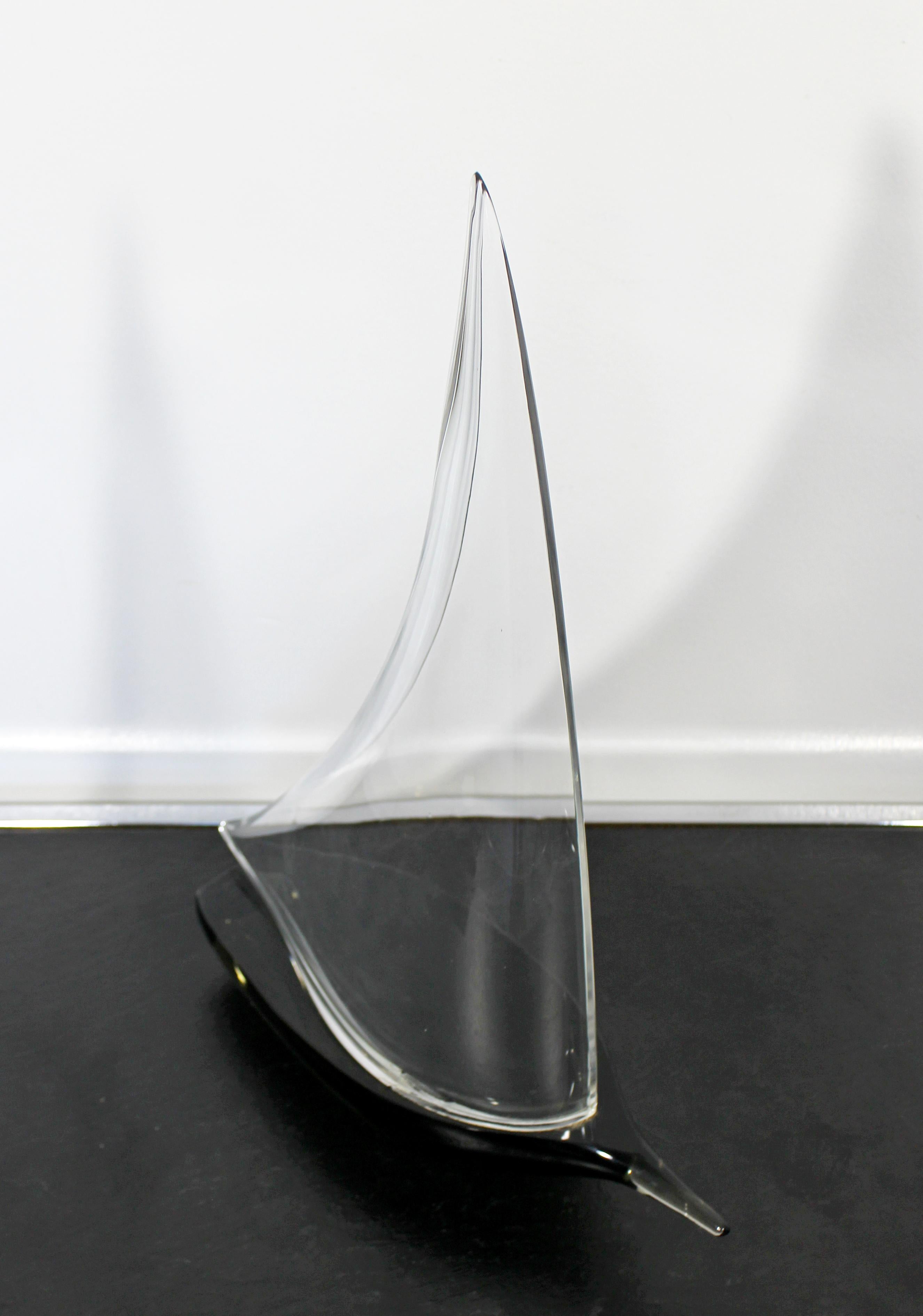 Mid-Century Modern Seguso Vetri D'arte Glass Sailboat Table Sculpture Italian 2