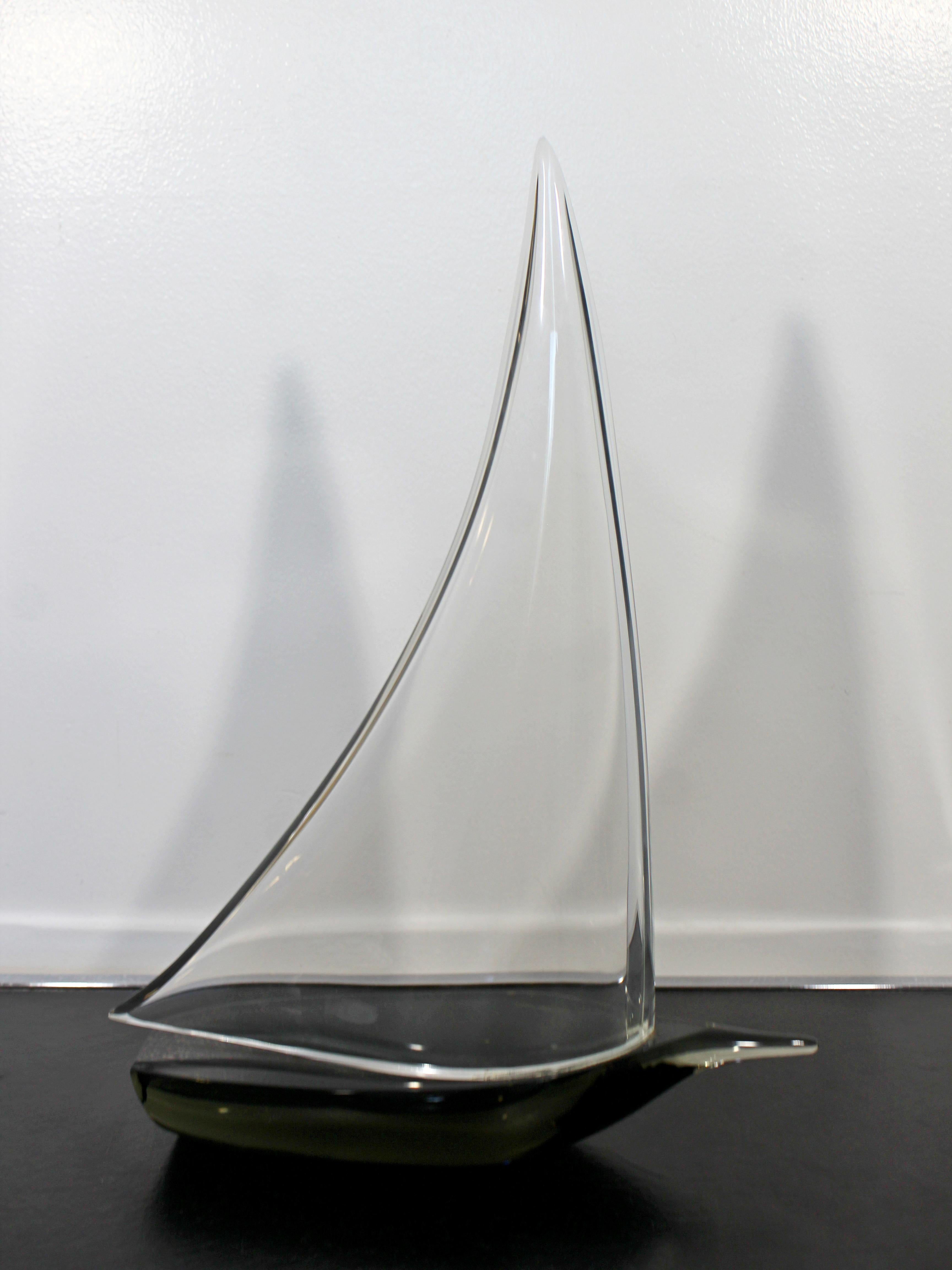 Mid-Century Modern Seguso Vetri D'arte Glass Sailboat Table Sculpture Italian 3