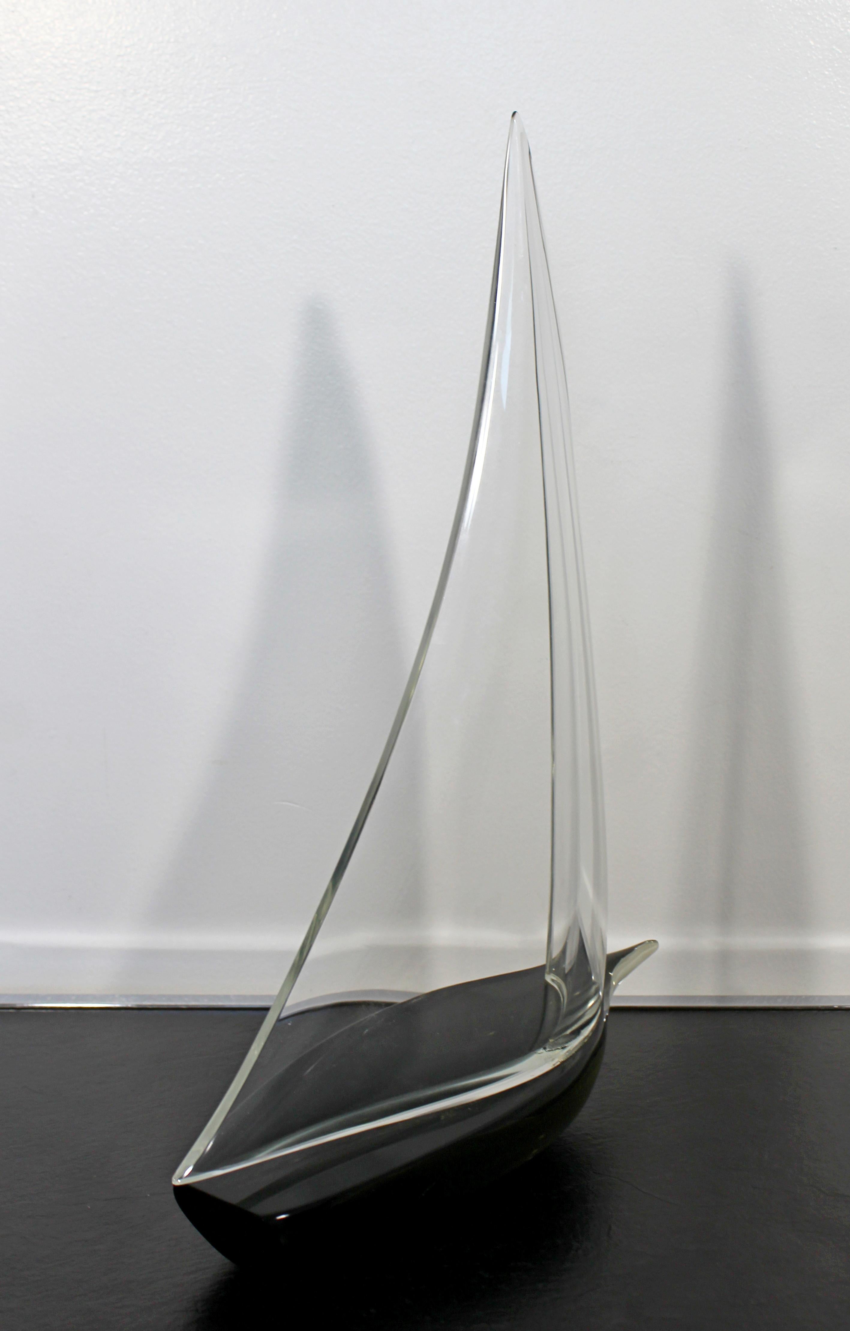 Mid-Century Modern Seguso Vetri D'arte Glass Sailboat Table Sculpture Italian 4