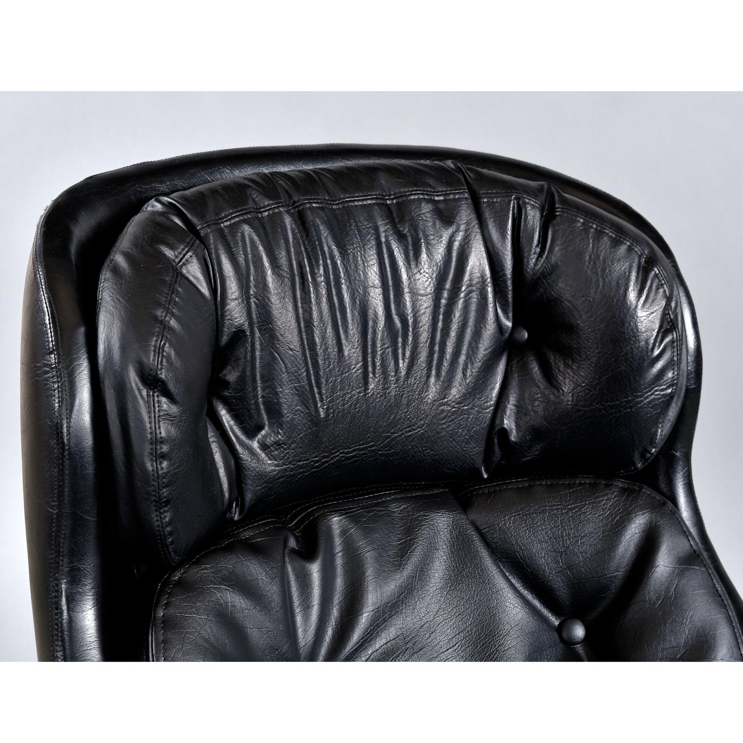 Mid-Century Modern Selig Imperial Swivel Pod Egg Chair Recliner and Ottoman 2