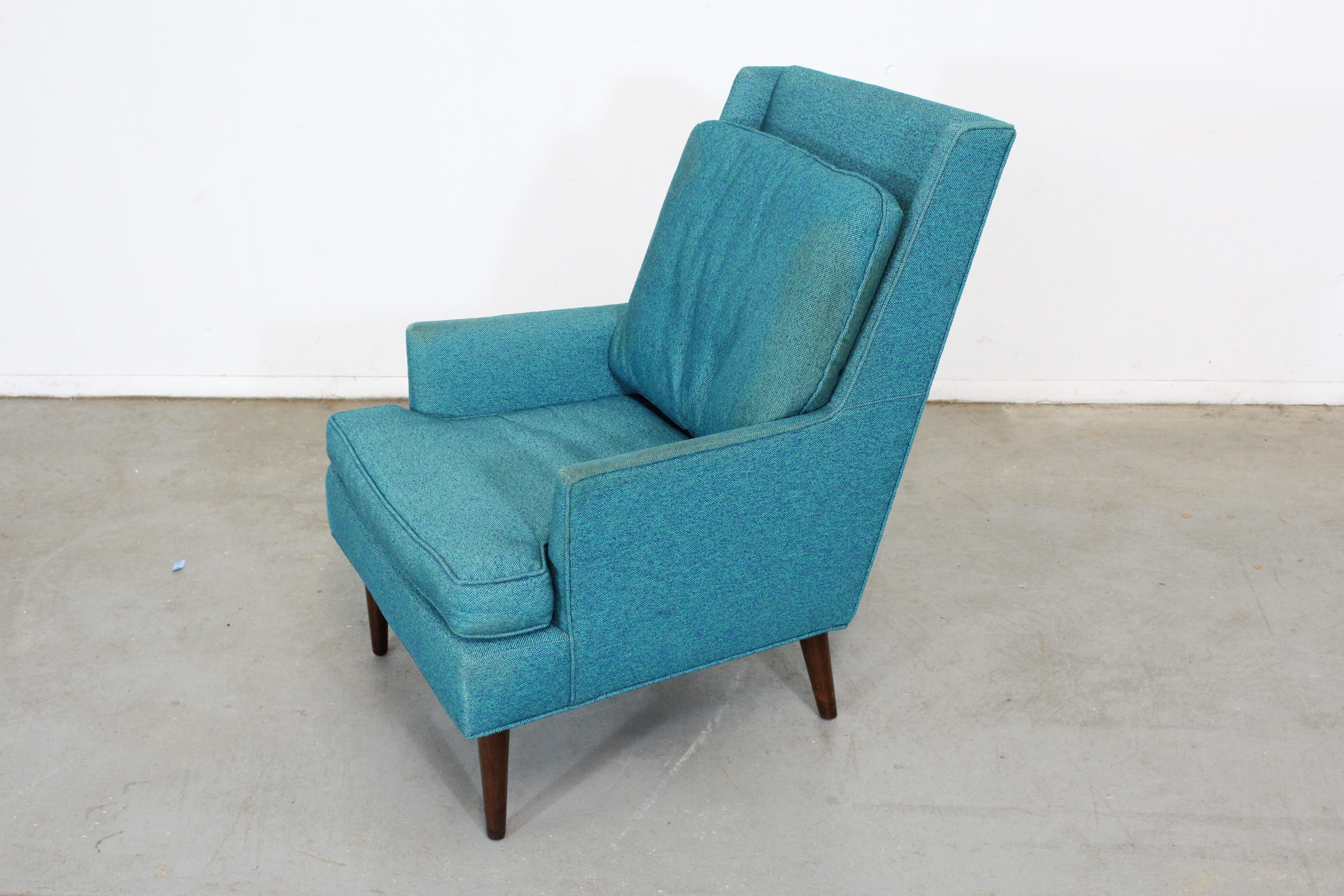 Mid-Century Modern Selig Pencil-Leg Lounge Chair In Fair Condition For Sale In Wilmington, DE