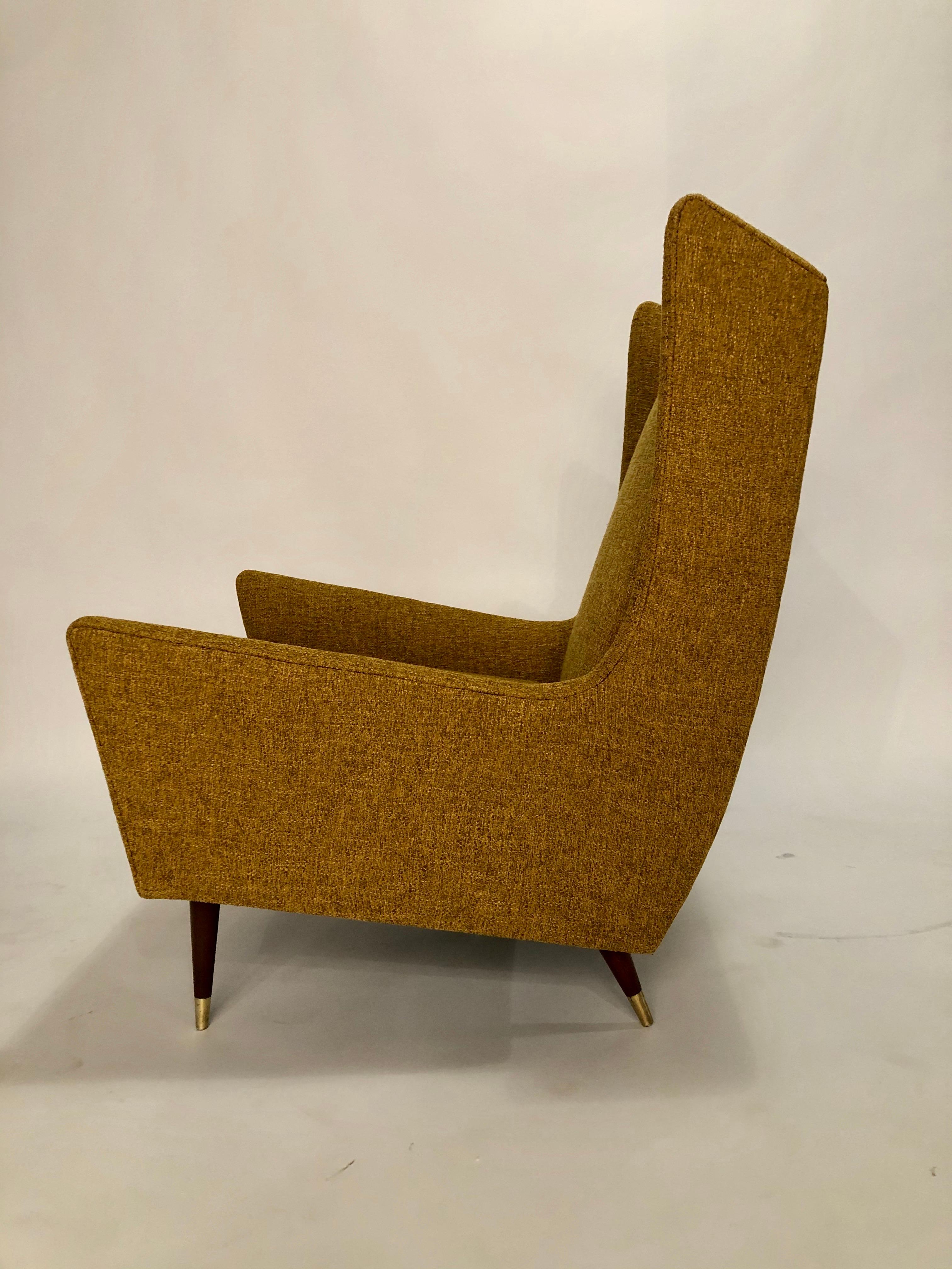 mid century modern wingback chair