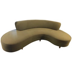Mid-Century Modern Serpentine Sofa