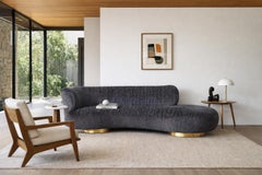 Mid-Century Modern Serpentine Sofa