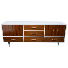 Mid-Century Modern Server in Walnut and Lacquer