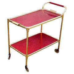 Chariot de service de bar moderne du milieu du siècle dernier par Kaymet UK, années 60