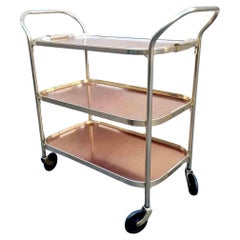 Mid Century Modern Serving Bar Trolley Produced by Kaymet, UK 60s Mid Century Modern Serving Bar Trolley Produced by Kaymet, UK 60s