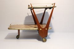 Carrello da bar con carrello di servizio in stile Mid-Century Modern