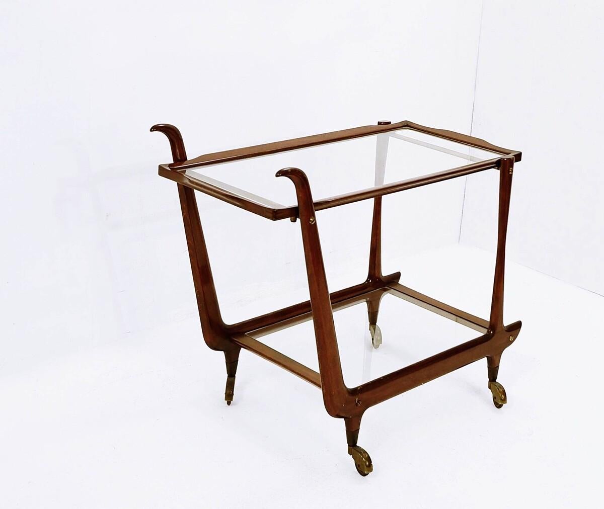 Mid-Century Modern Serving Trolley by Cesare Lacca 1