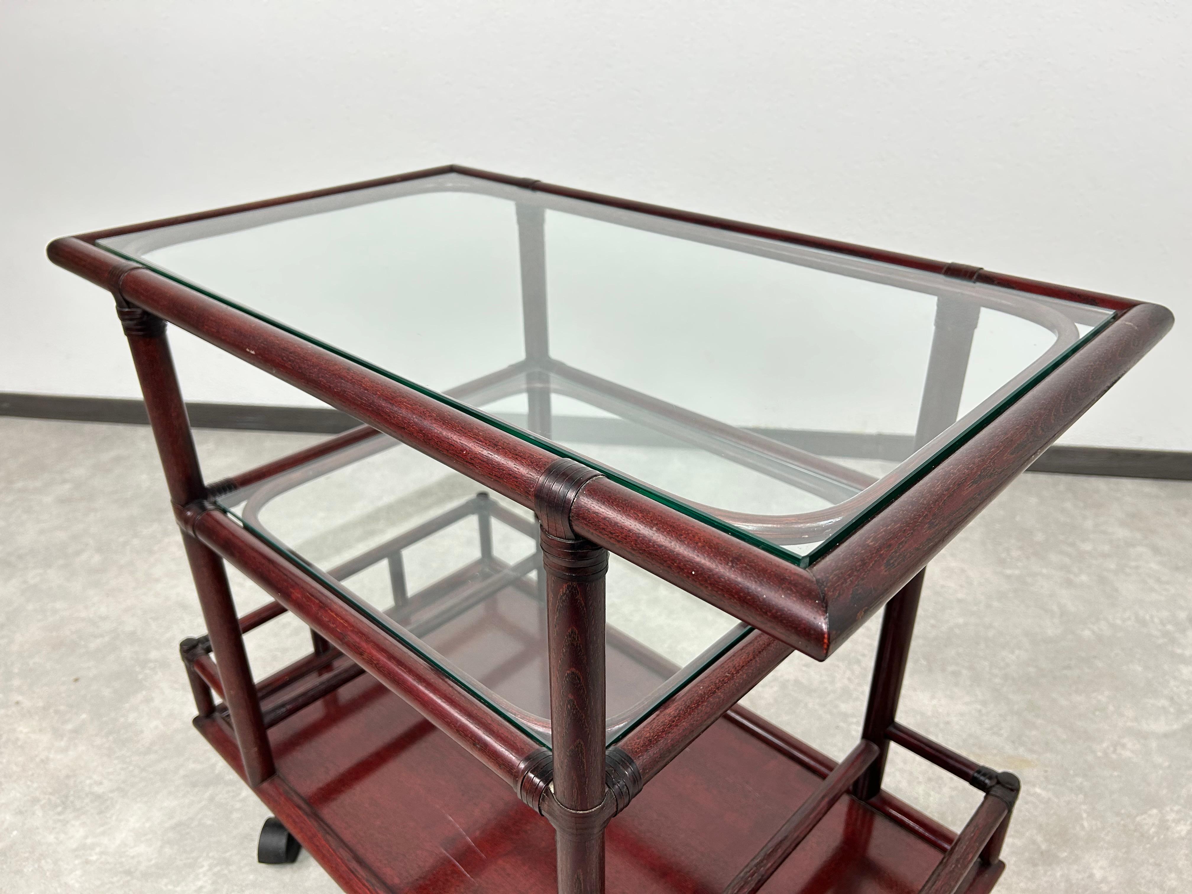 Mid-century modern serving trolley by Gervasoni For Sale 3