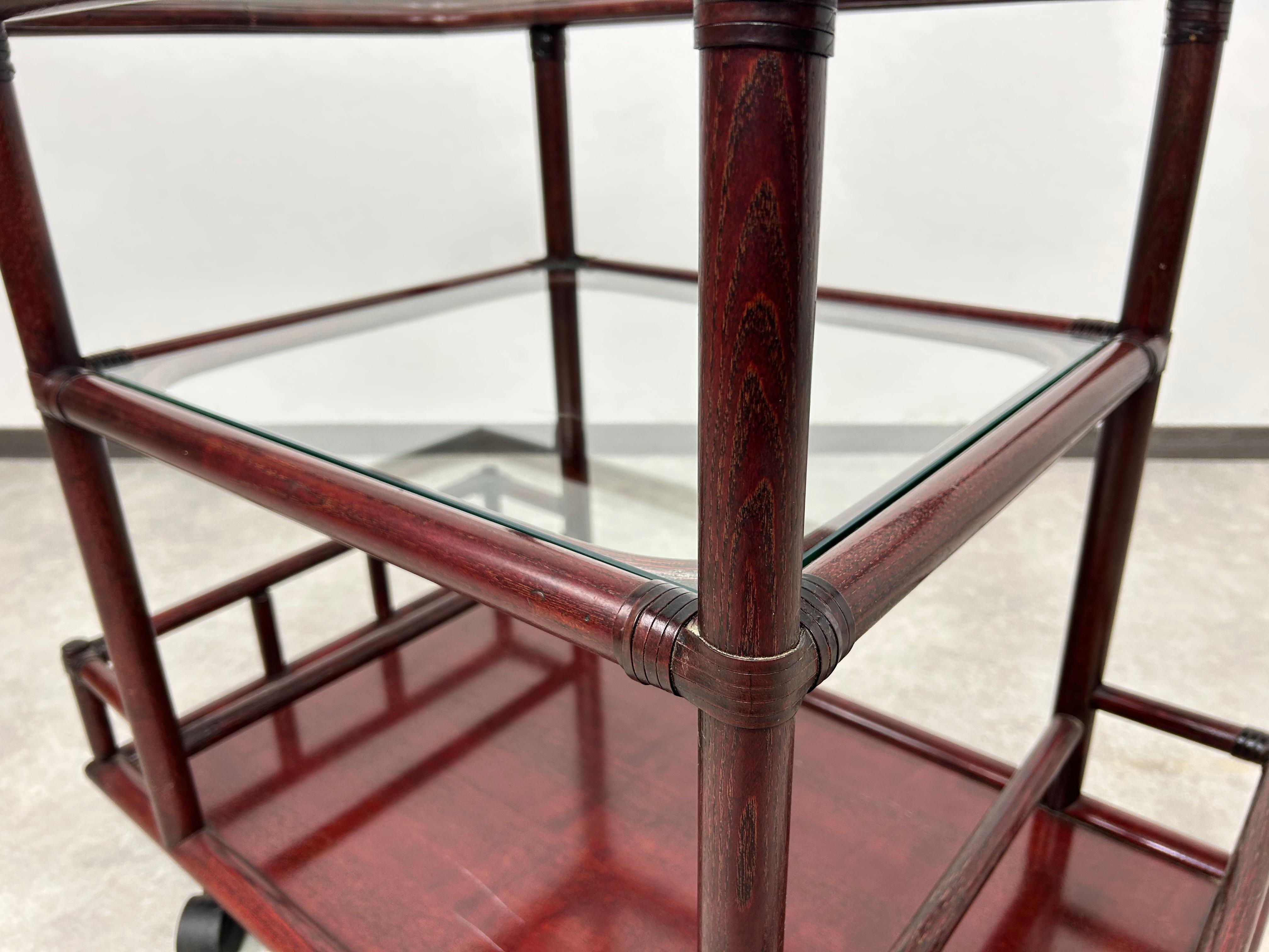 Mid-century modern serving trolley by Gervasoni For Sale 4