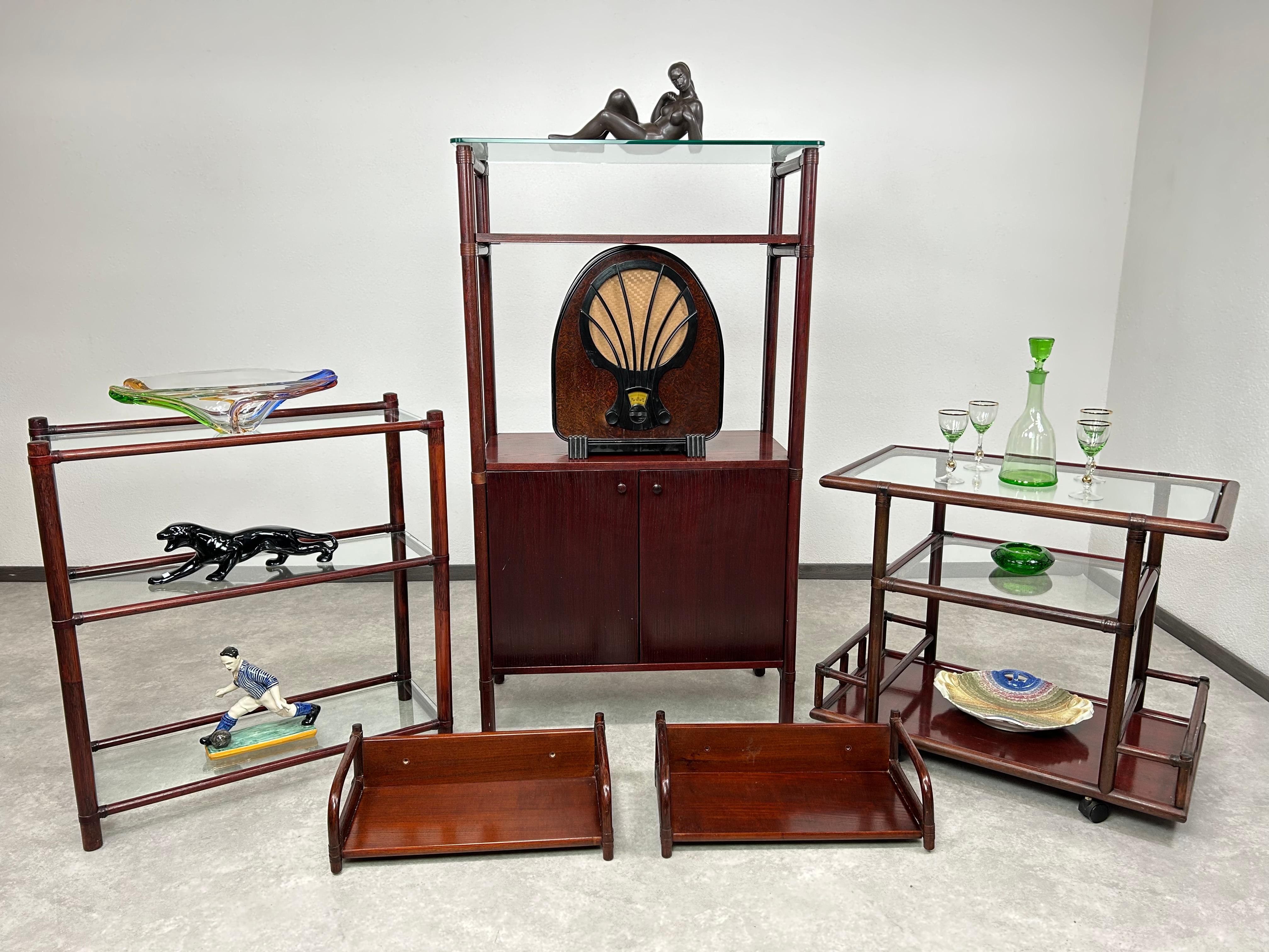 Mid-century modern serving trolley by Gervasoni in excellent original condition with signs of use.

Gervasoni is an Italian manufacturer of luxury, premium furniture that has been present on the market since 1882. Founded in Udine, Italy, the