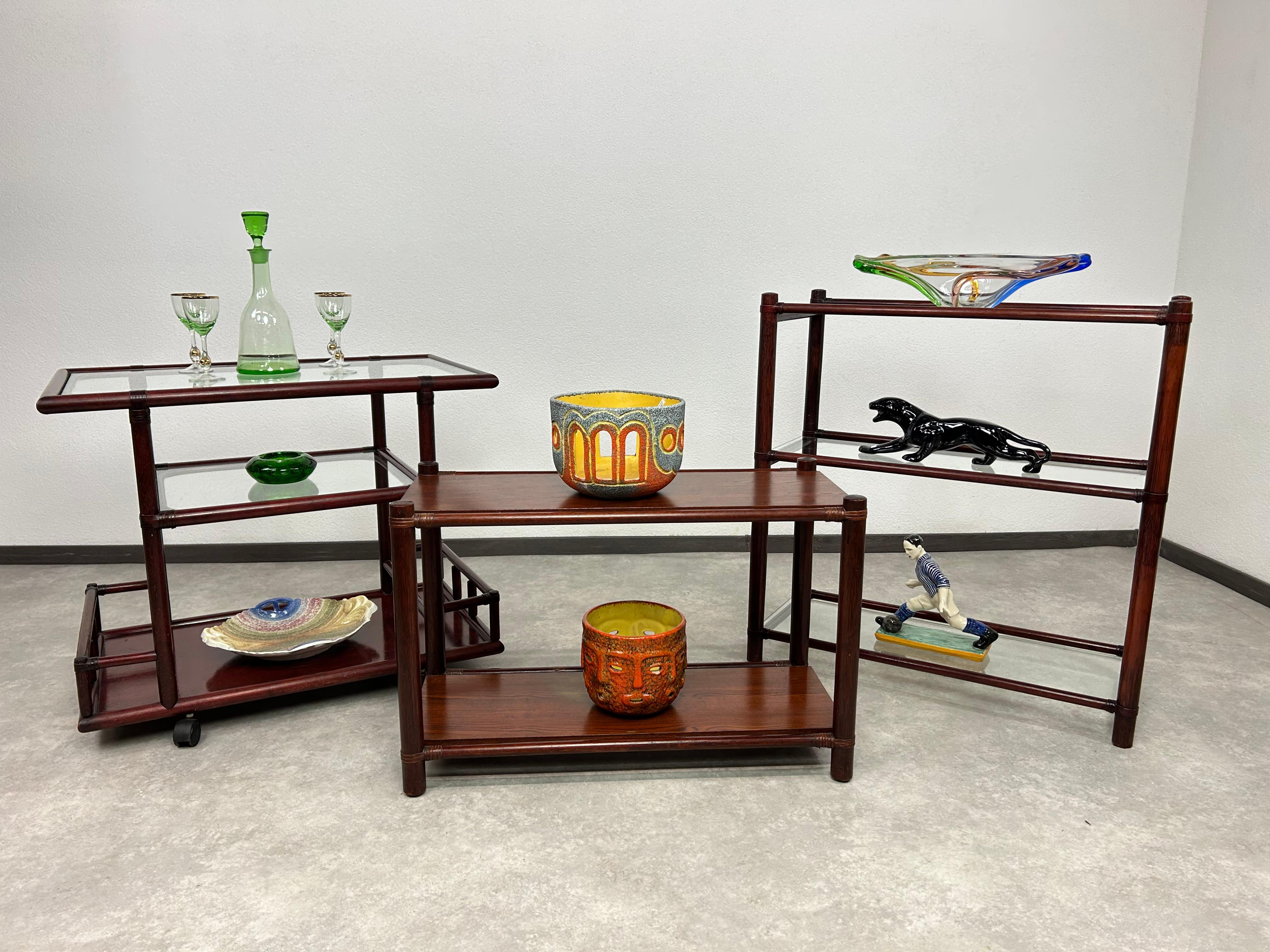 Mid-Century Modern Mid-century modern serving trolley by Gervasoni For Sale