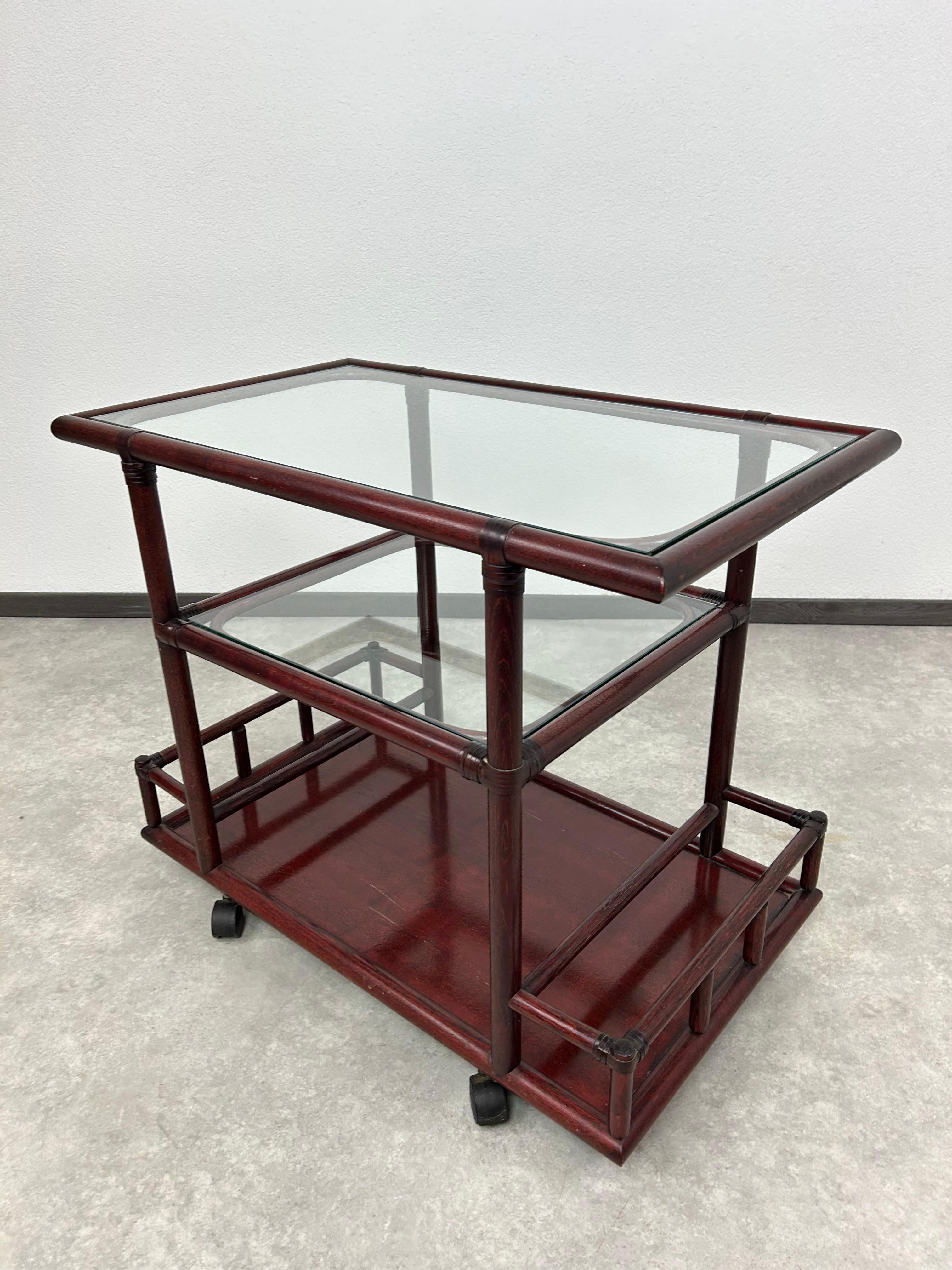 Mid-century modern serving trolley by Gervasoni In Good Condition For Sale In Banská Štiavnica, SK