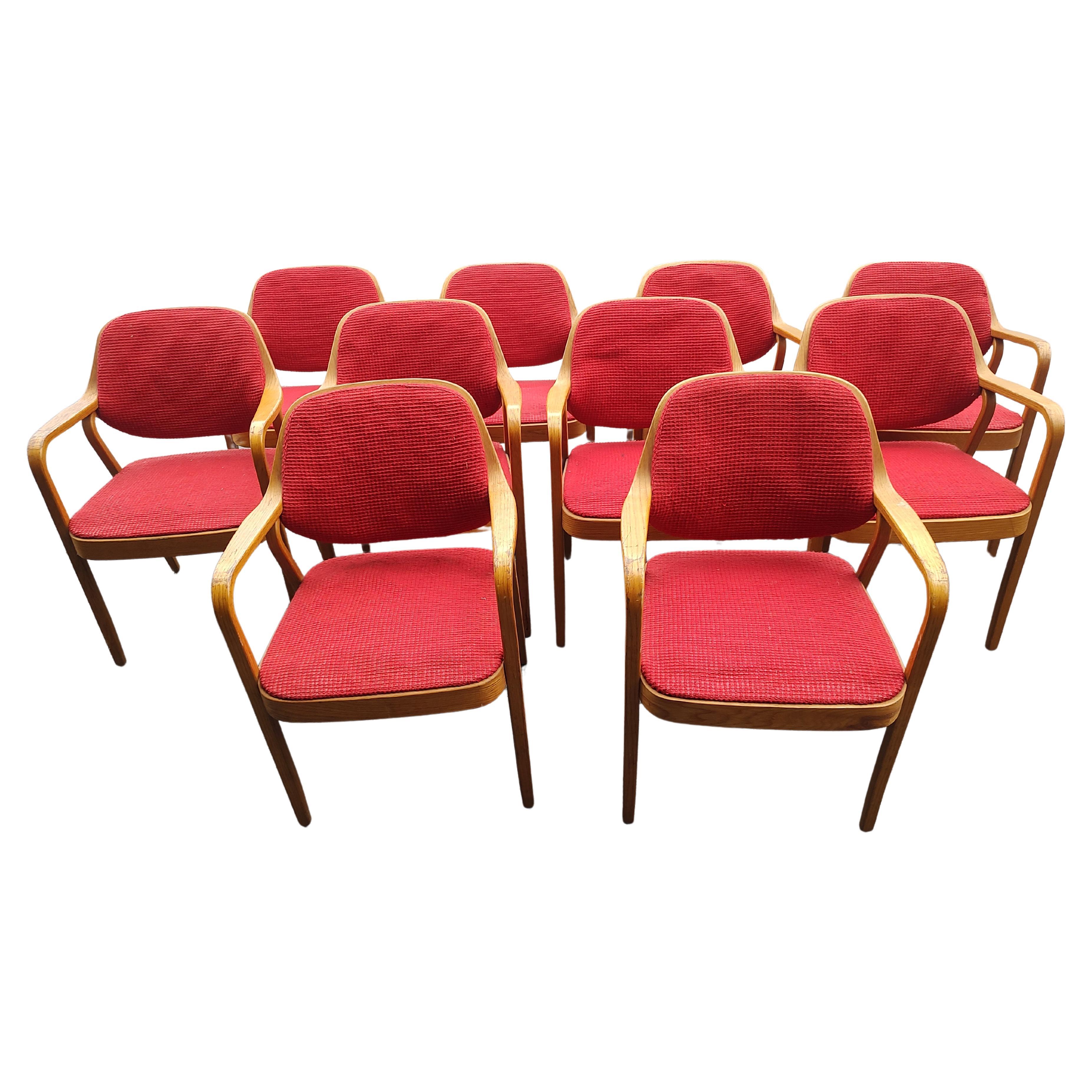 Ensemble moderne de 10 chaises de conférence de salle à manger Bill Stephens pour Knoll  en vente 9