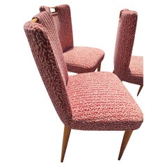 Mid-Century Modern Set 6 Upholstered Dining Chairs Tommi Parzinger for Charak