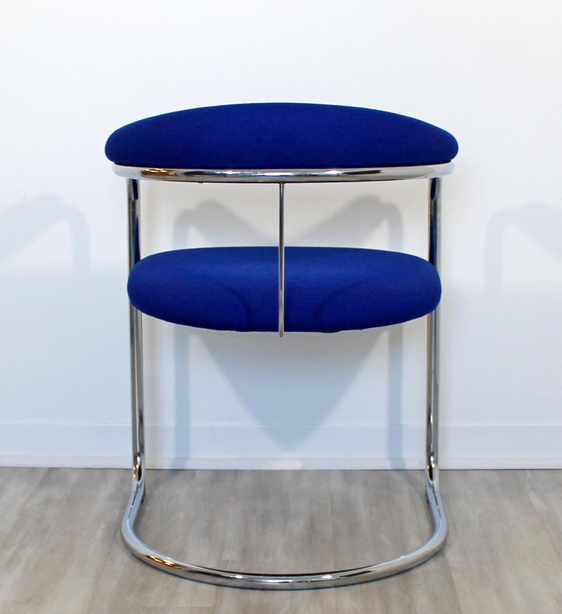Mid-Century Modern Set 8 Chrome Dining Armchairs Lorenz Thonet 1970s Model SS33 2