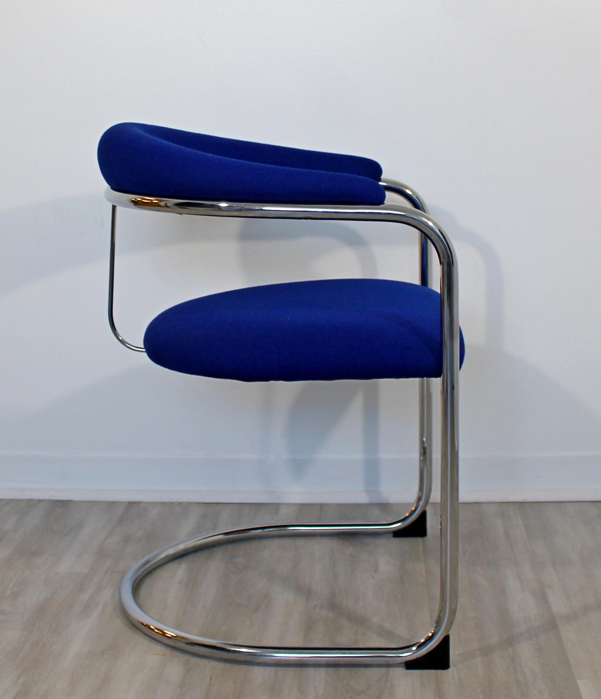 Mid-Century Modern Set 8 Chrome Dining Armchairs Lorenz Thonet 1970s Model SS33 4