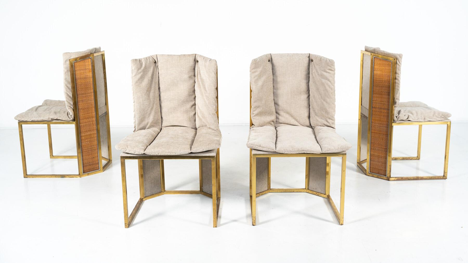 Set di 10 sedie moderne di Romeo Rega, Italia, anni '70 - Nuova tappezzeria in vendita 6