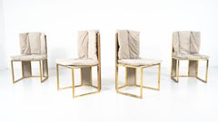 Mid-Century Modern Set of 10 Chairs by Romeo Rega, Italy, 1970s - New Upholstery