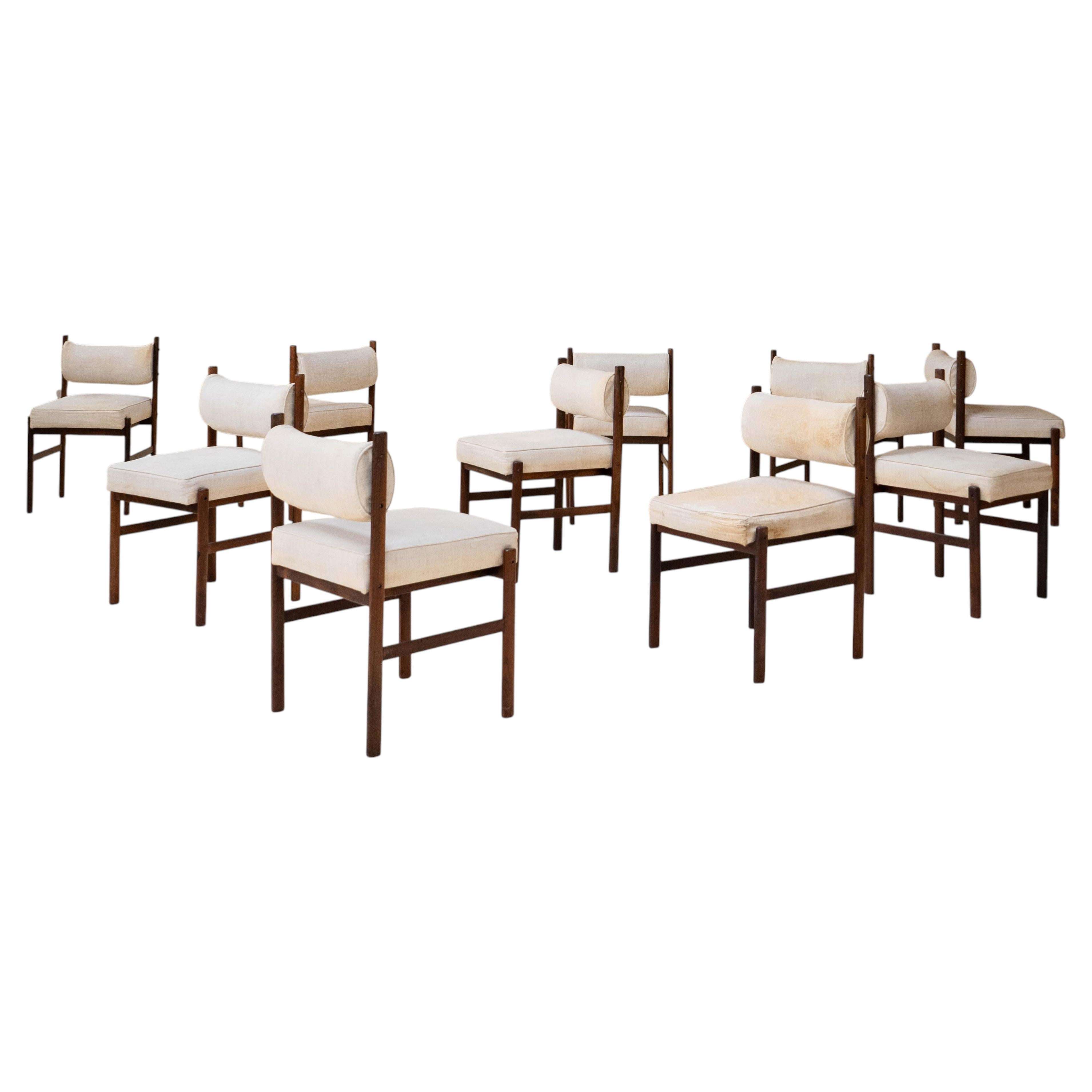 Mid-Century Modern Set of 10 Tião chair by Sergio Rodrigues, 1964