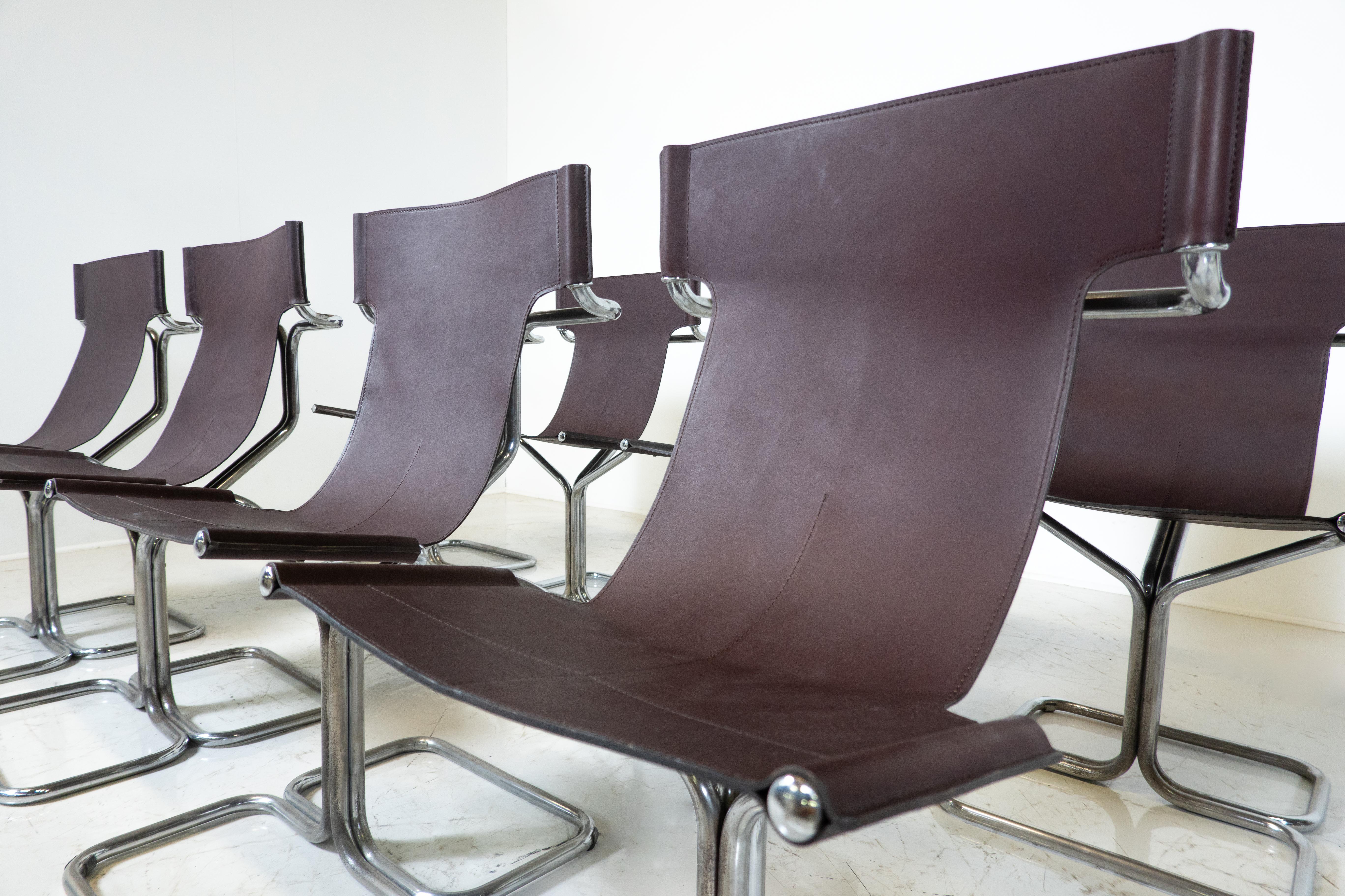 Mid-Century Modern Set of 10 'Topos' Chairs by Gruppo DAM for Busnelli, 1970s For Sale 1