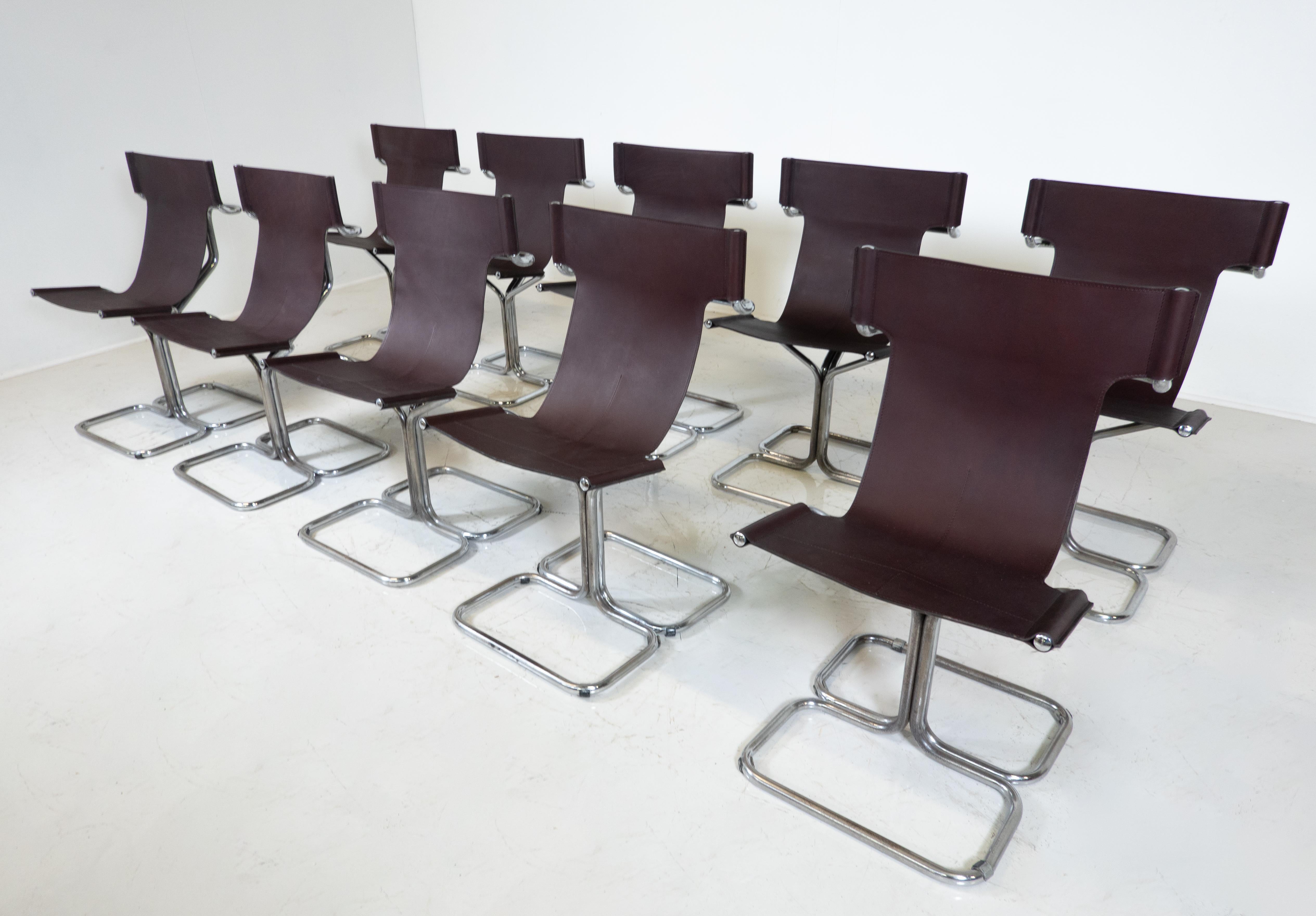 Ensemble de 10 chaises Topos de style mi-siècle moderne par Gruppo DAM pour Busnelli, 1970 en vente 2
