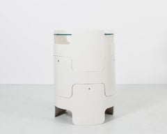 Conjunto moderno de mediados de siglo de 2 taburetes y 1 mesa de centro, piezas originales