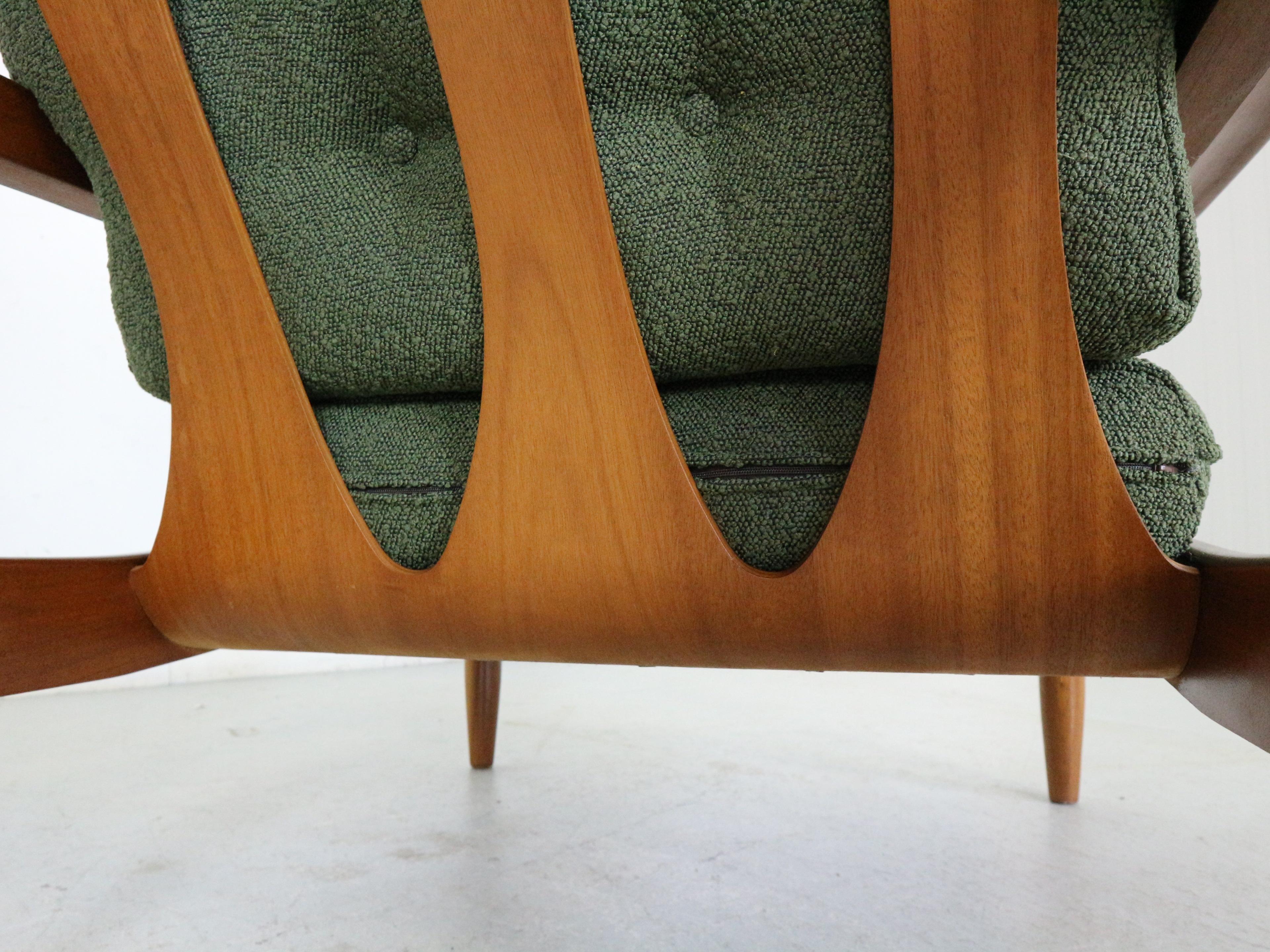Mid-Century Modern Set of 2 Teak Lounge Chairs& New Upholstery, 1960's Denmark 12
