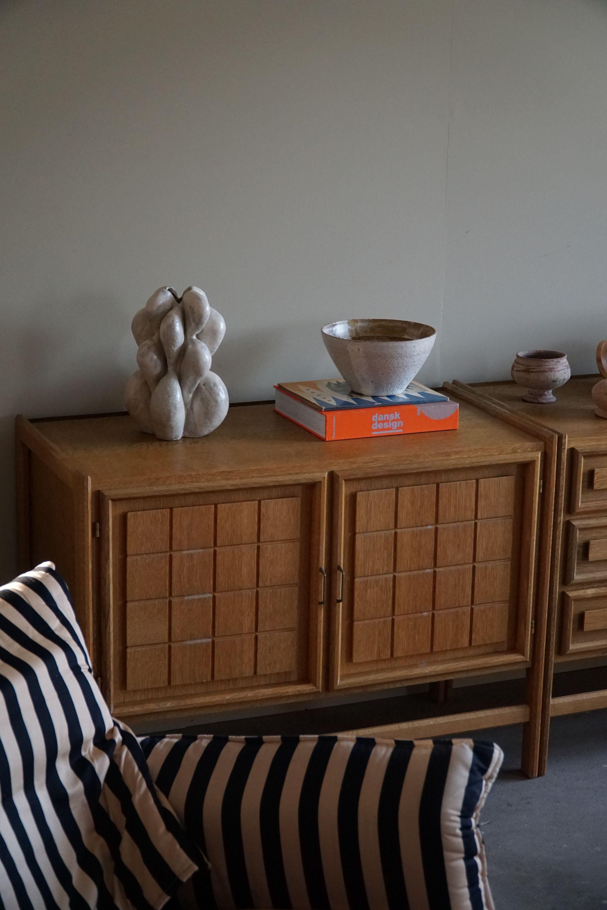 Mid-Century Modern, Set of 3 Cabinets in Oak, By a Danish Cabinetmaker in 1960s 6