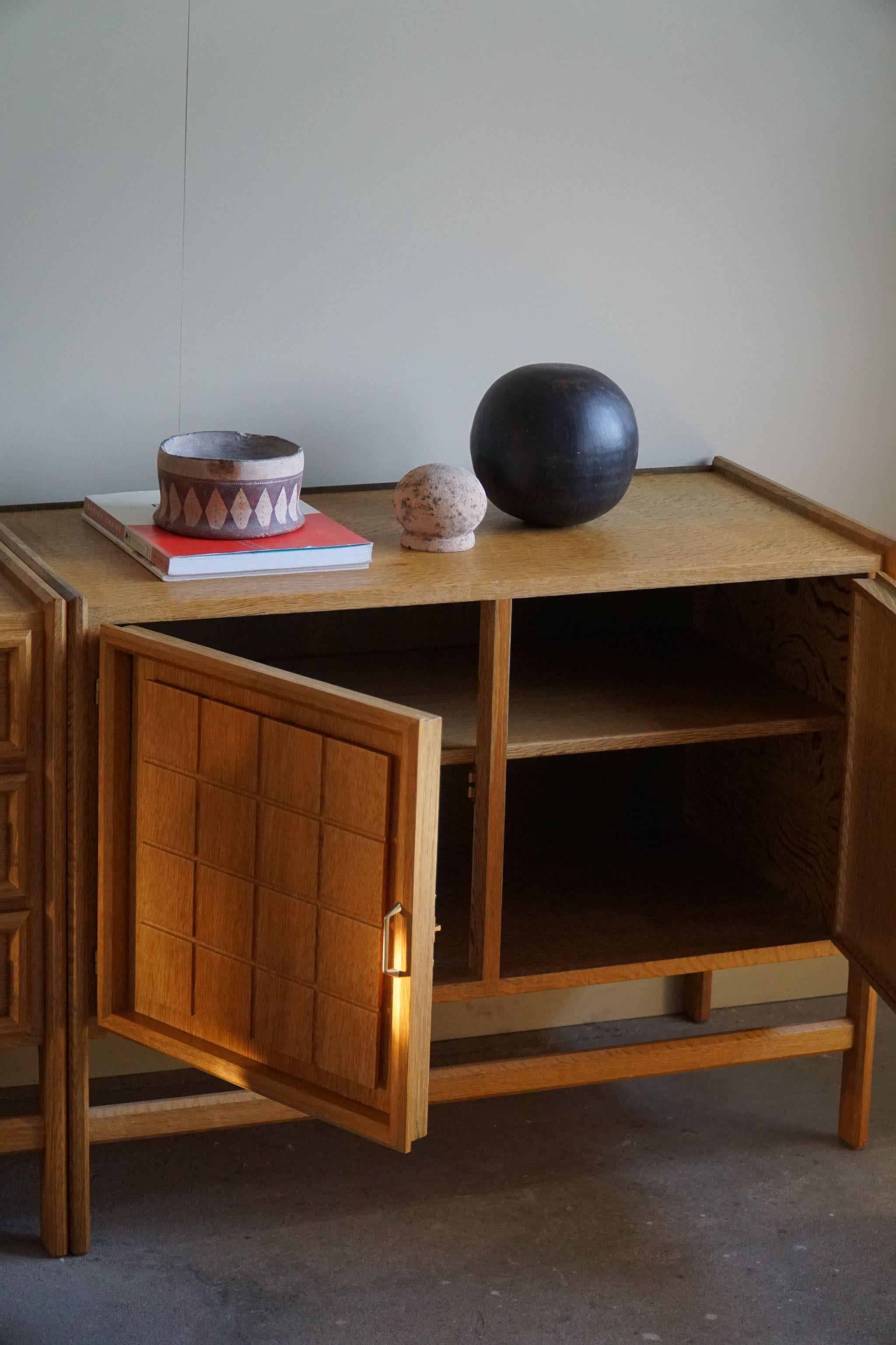 Mid-Century Modern, Set of 3 Cabinets in Oak, By a Danish Cabinetmaker in 1960s 1