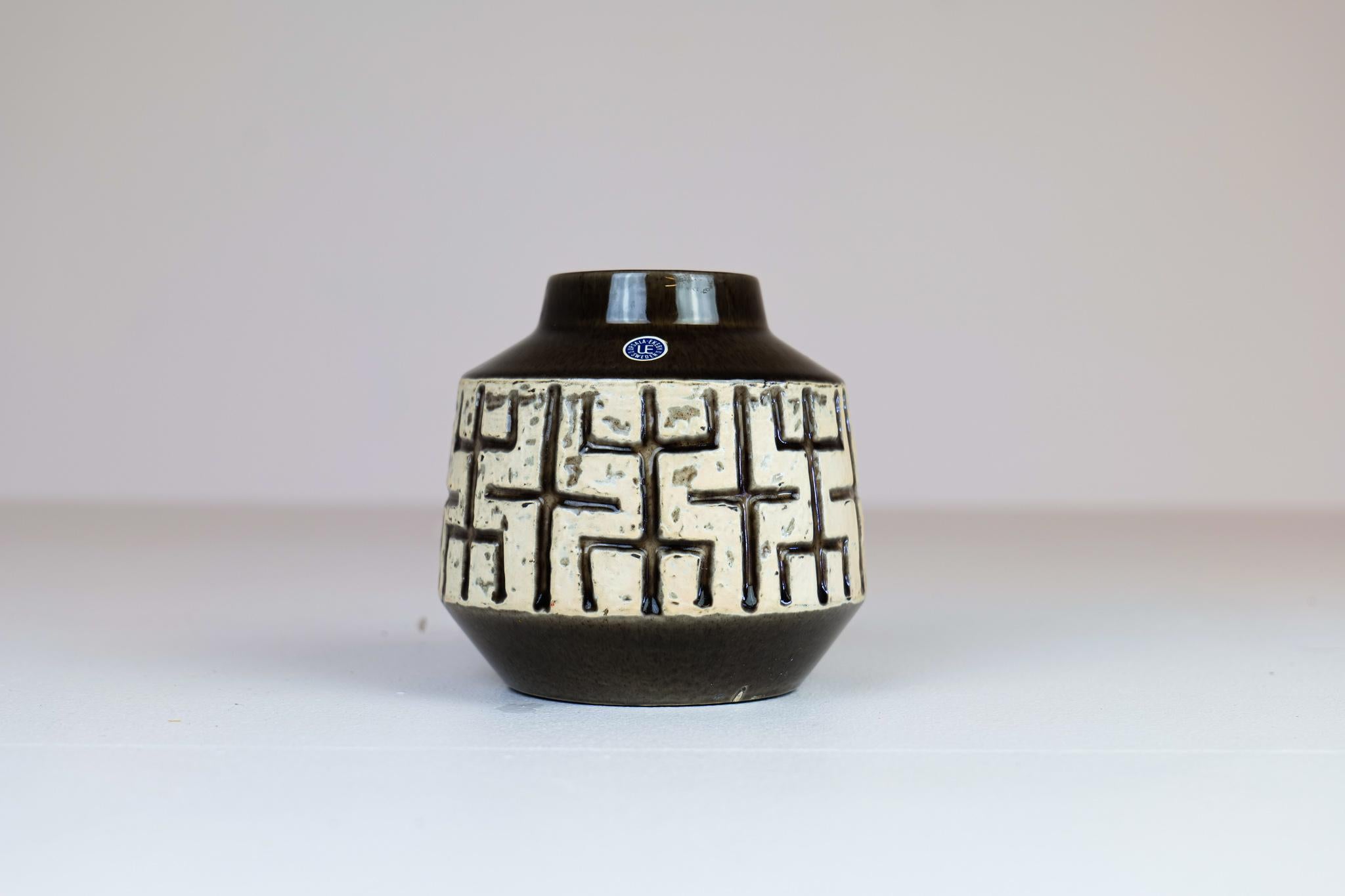 Mid-Century Modern Set of 3 Ceramic Vases Upsala-Ekeby 