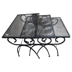 Mid-Century Modern Set of 3 Mesh Stacking Tables by John Salterini, C1960