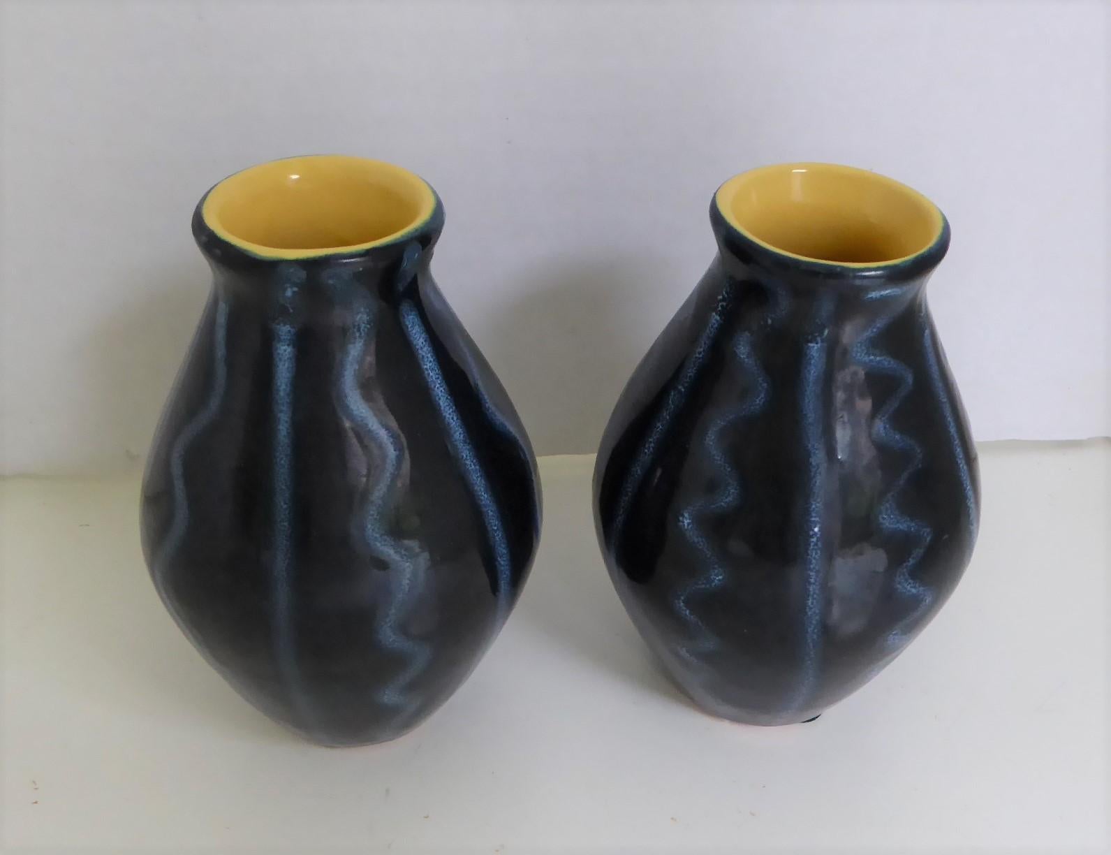 Mid-Century Modern Set of 3 Vases by Tofej Keramiauzen, Hungary, 1950s 1