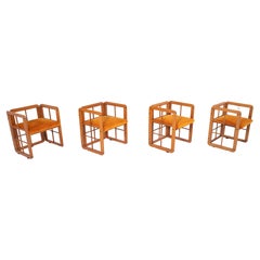 Conjunto de 4 Sillones Modernos de Mitad de Siglo de Franco Poldarreti Caccia alla Volpe