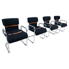 Mid-Century Modern Set of 4 Armchairs by Guido Faleschini, Italy, 1970s