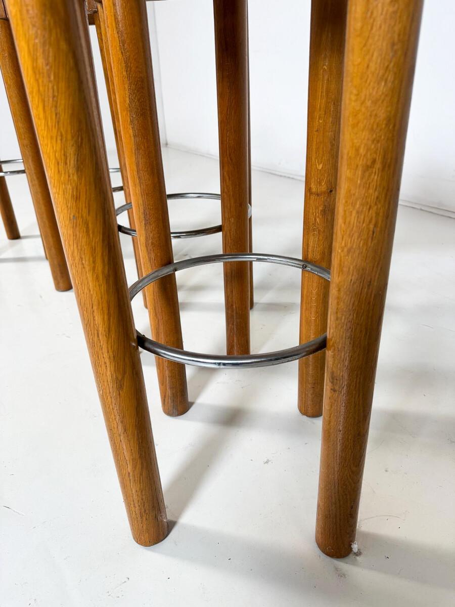 Mid-Century Modern Set of 4 barstools For Sale 6