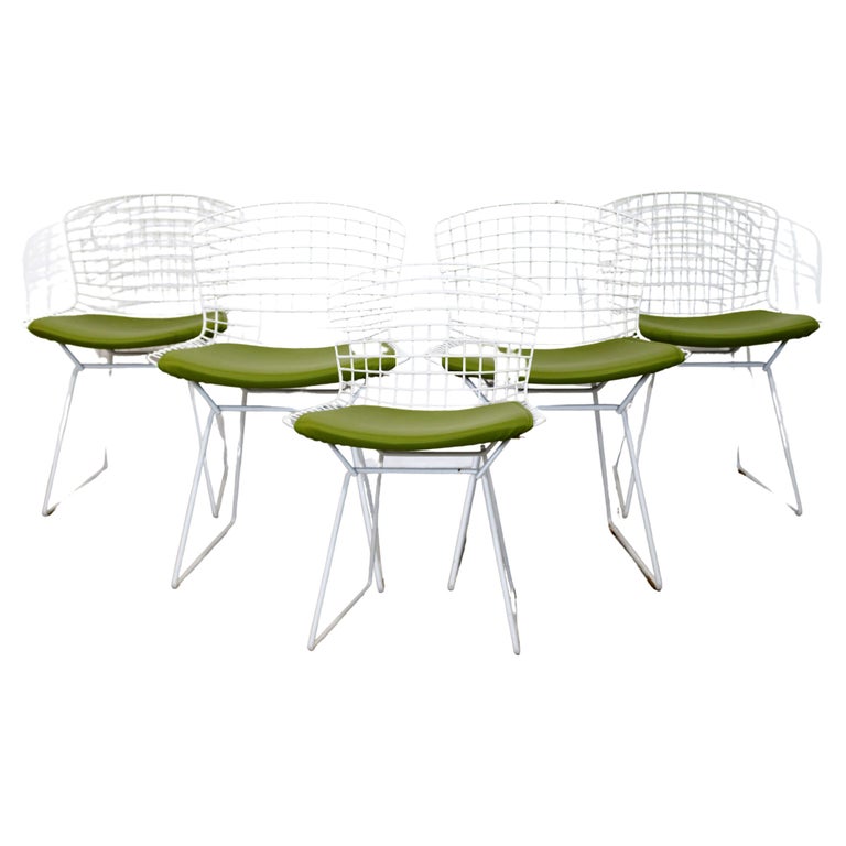 Bertoia Style Side Dining Chairs White, Bertoia Style Dining Chair