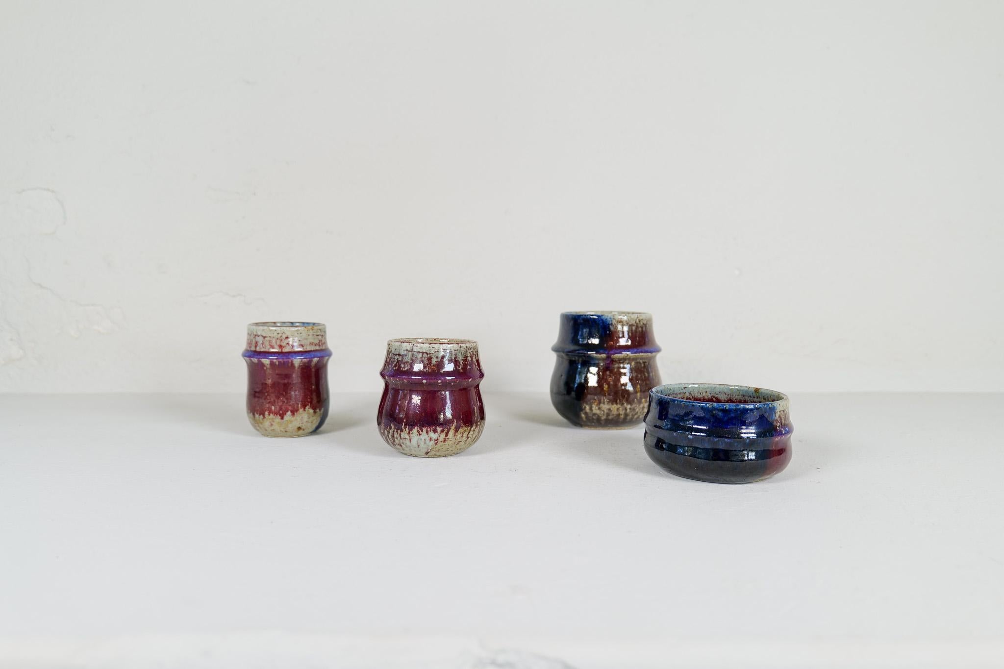 Mid-Century Modern Set of 4 Ceramic Pieces Rörstrand Sylvia Leuchovius, 1960s For Sale 2