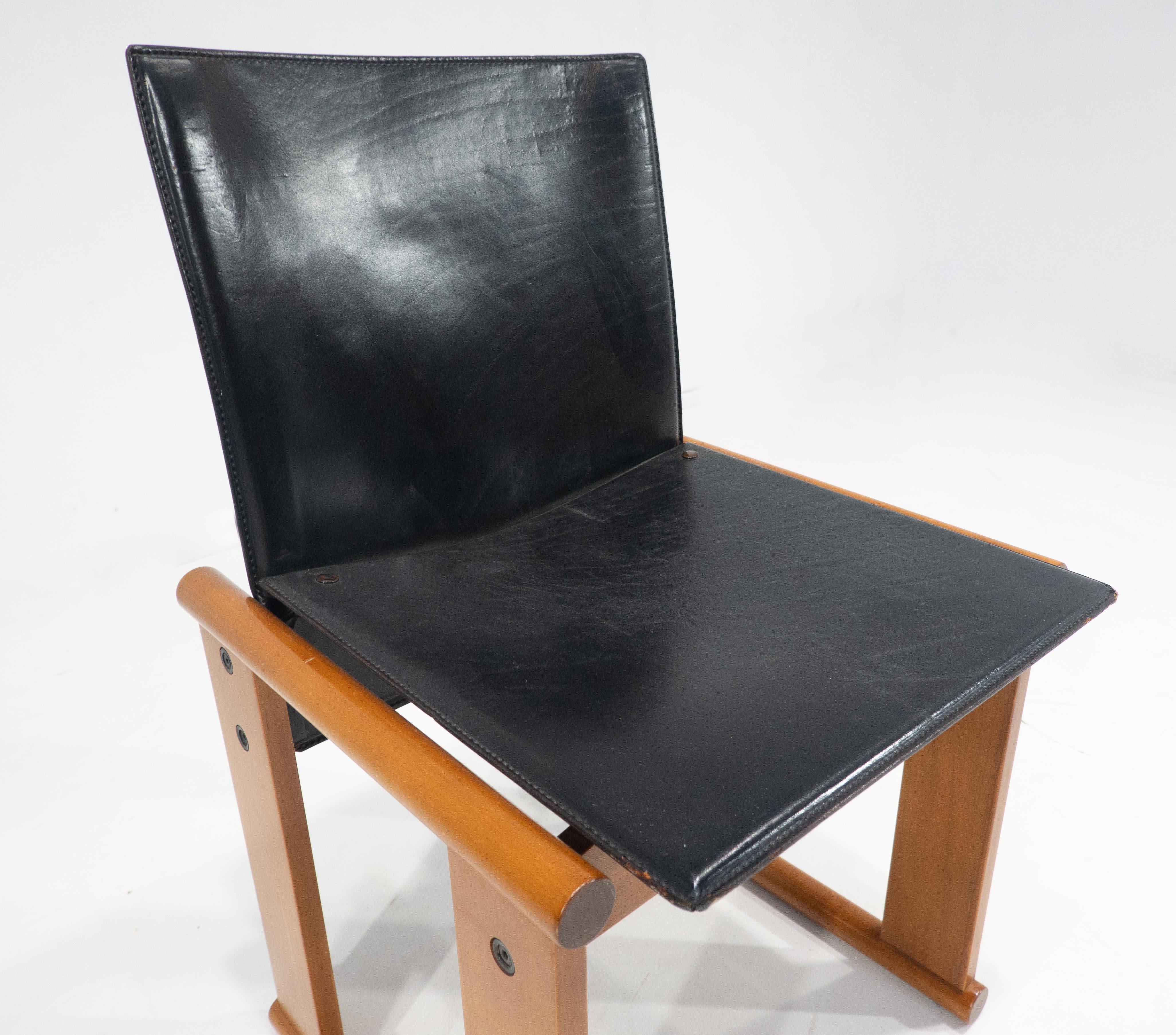 Ensemble de 4 chaises modernes du milieu du siècle dernier par Afra et Tobia Scarpa, Italie, années 1960 en vente 4
