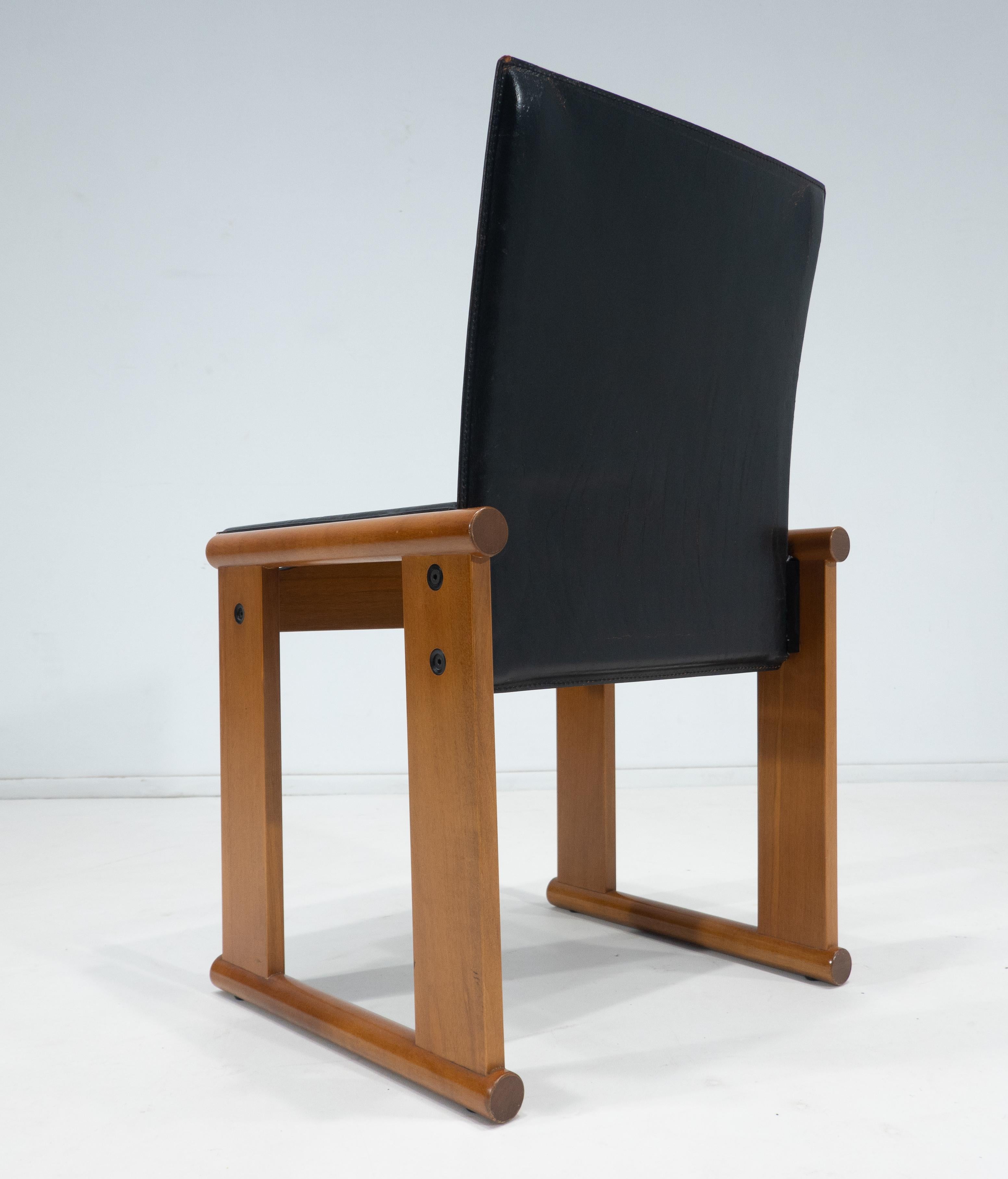 Ensemble de 4 chaises modernes du milieu du siècle dernier par Afra et Tobia Scarpa, Italie, années 1960 en vente 7