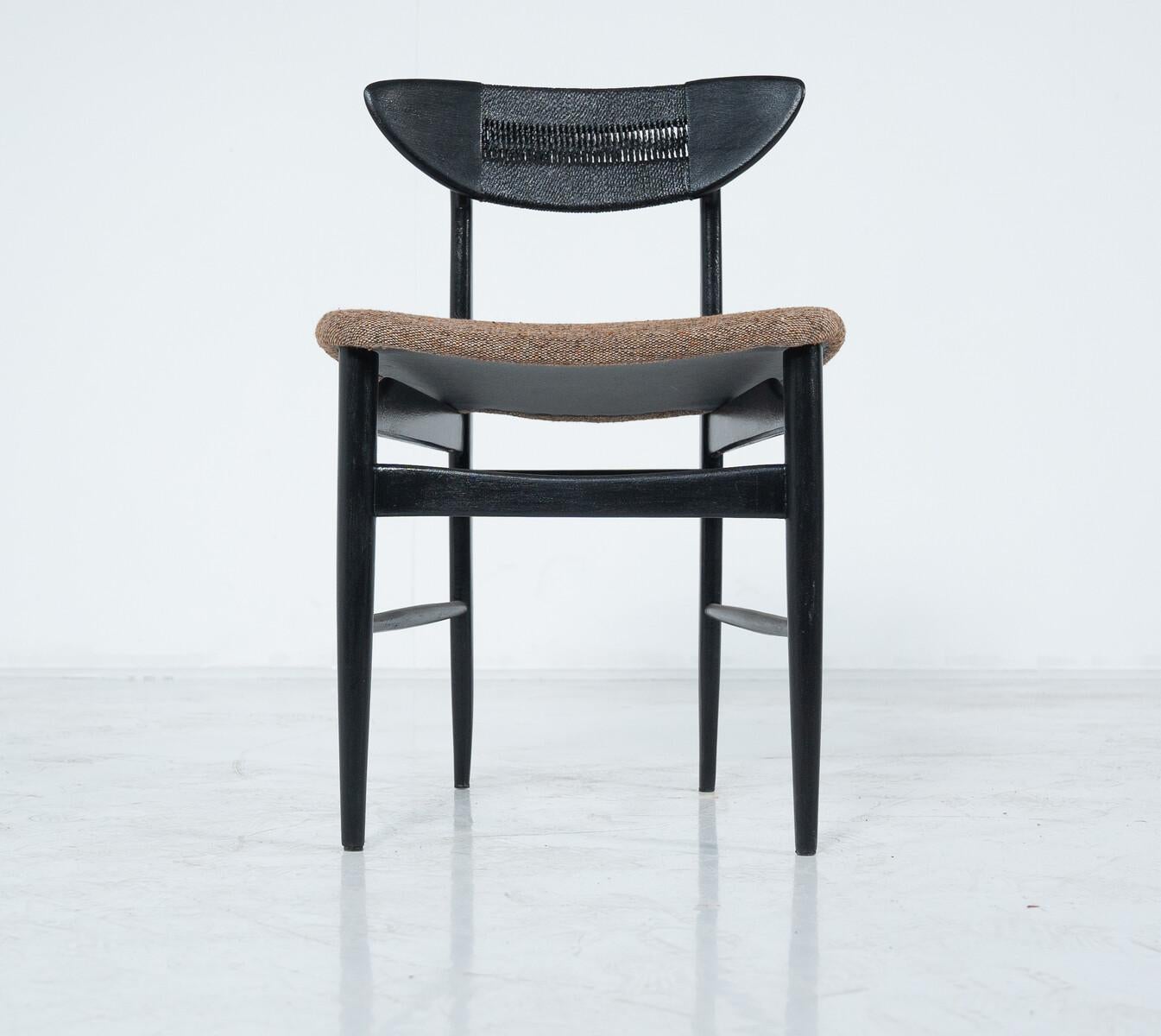 Ensemble de 4 chaises The Modernity de Hans Wegner, bois noir et corde, Danemark en vente 6