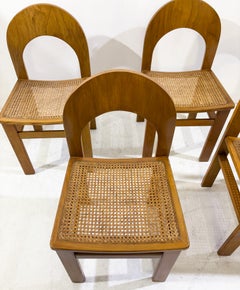Mid-Century Modern Set of 4 Chairs Model " Arcadia" by Adalberto Caraceni, 1960s
