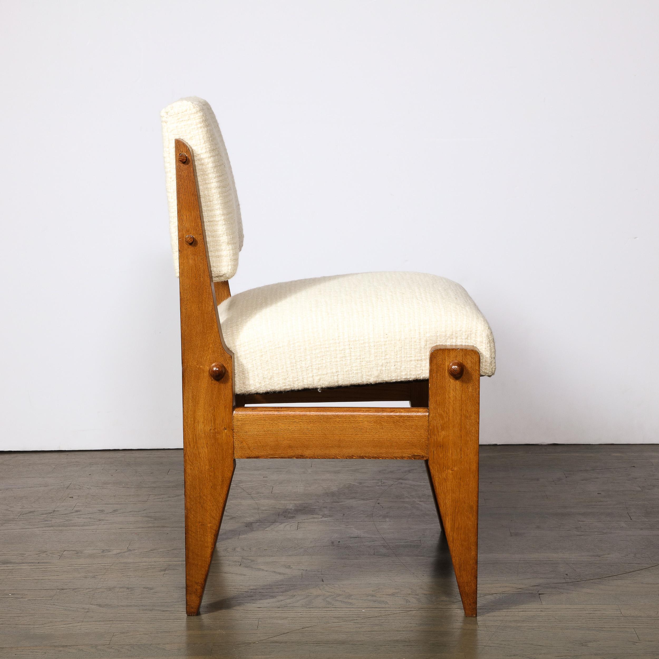 Ensemble de 4 chaises modernes du milieu du siècle de Robert Guillerme et Jacques Chambron en vente 3